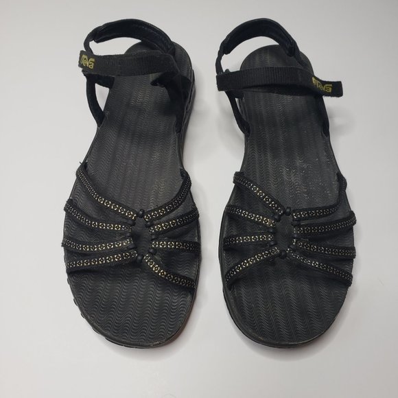 teva black strappy sandals